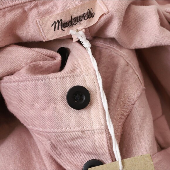 MADEWELL x MN Dye Studio Denim Patch-Pocket Mini Button Dress S Shaded Pink B7 - Picture 8 of 8